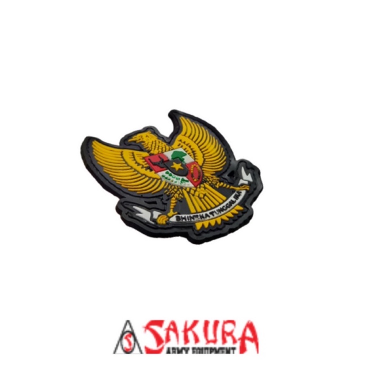 Patch Rubber Velcro GARUDA Perekat Tempelan Karet Garuda