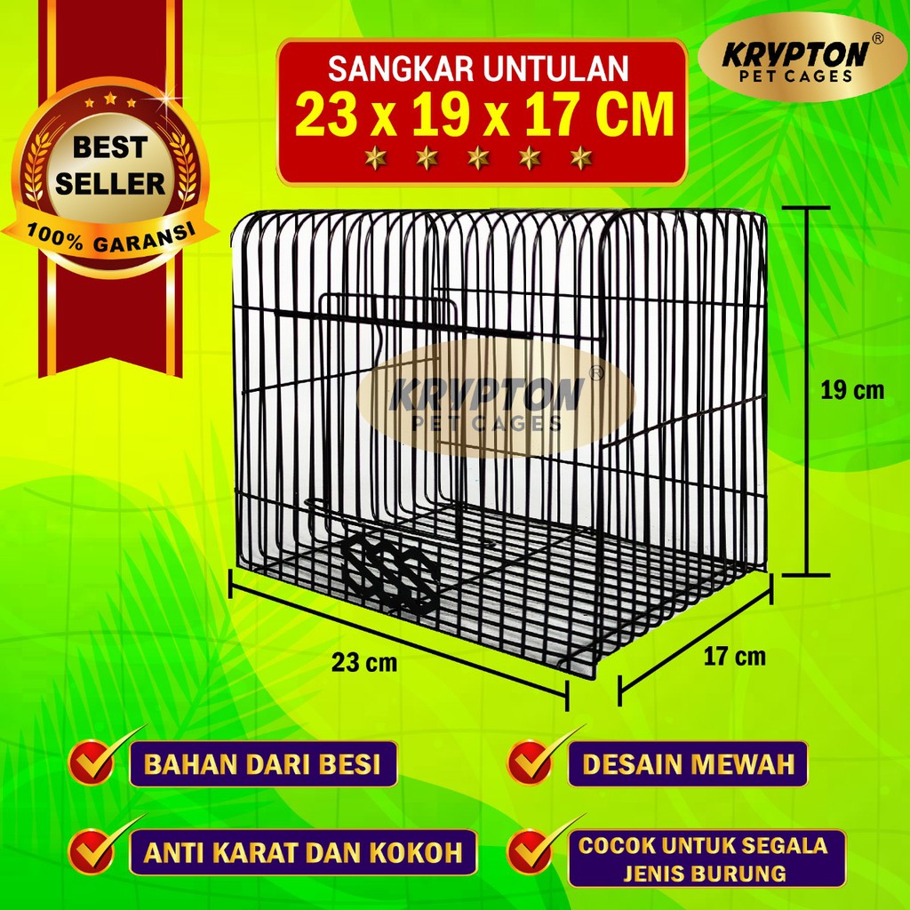 Sangkar Kandang Besi Mini Untuk Untulan Bawa Burung Lovebird Sugar Glider Hamster Landak