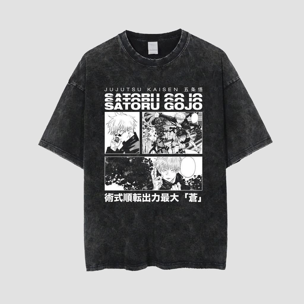 Satoru Gojo Vintage  Style Oversize Wash Tee
