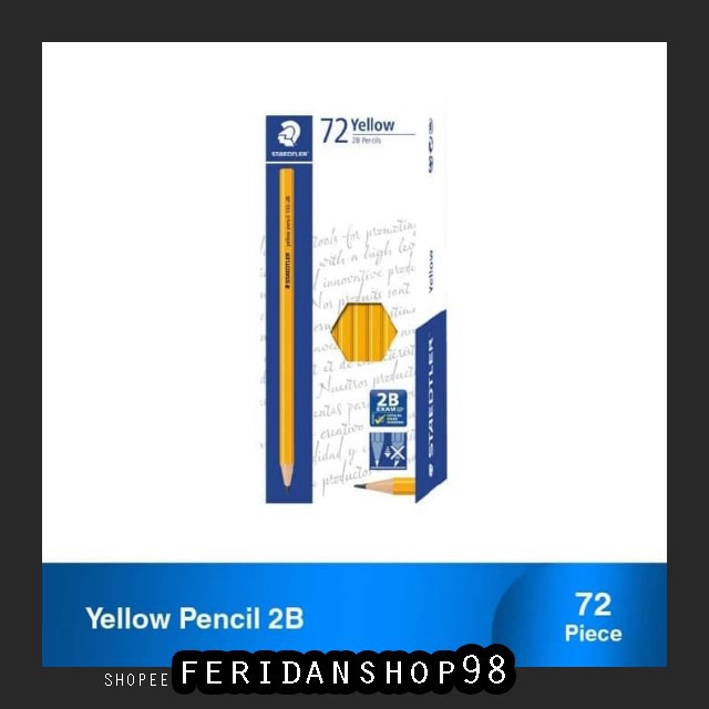 

FS344 PENSIL STAEDTLER YELLOW PENCIL ATK 2B - 72PCS BY FERIDANSHOP98