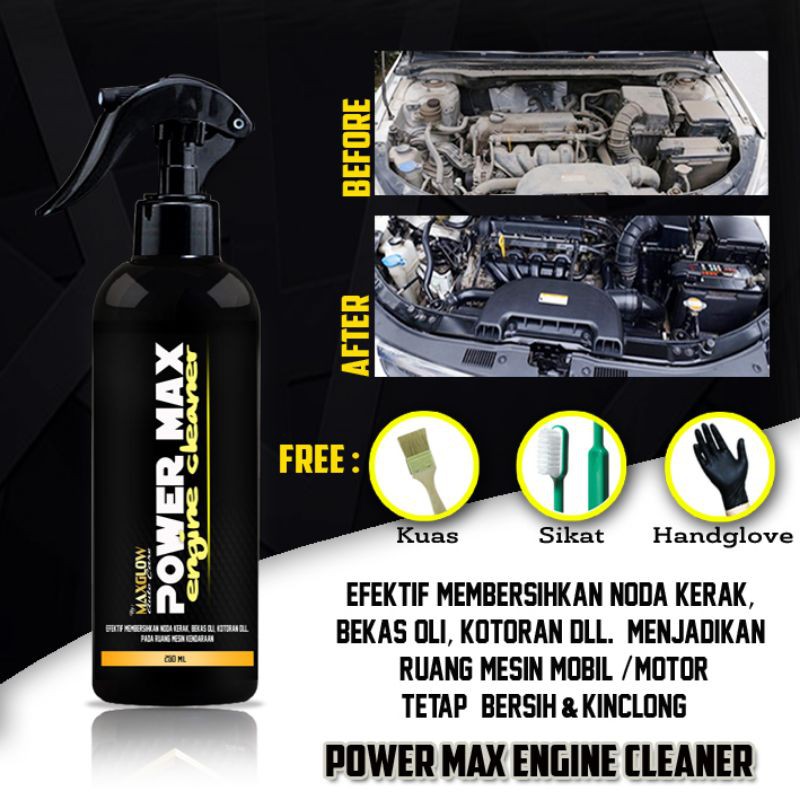 POWERMAX engine cleaner degreaser  pembersih kotoran kerak bekas oli pada ruang kendaraan