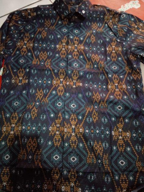 Freypv 8007 Slimfit Long Batik Songket M-l Kemeja Batik