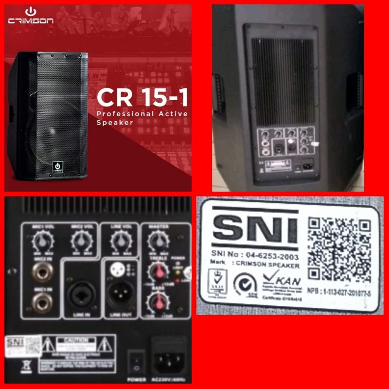 Speaker Aktif Crimson 15ins CR 15-1 Aktif BI Amp Power D Class 400watt