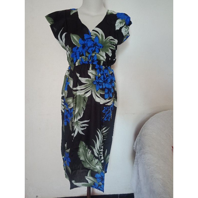 DASTER BALI MANOHARA BAJU TIDUR MOTIF JEPUN BUNGA KINANTI BALI KEKINIAN RAYON WARNA WARNI-Royal