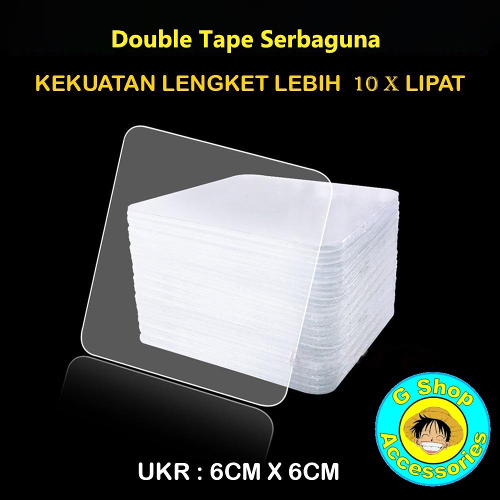 

(1Pcs) Double Tape Ajaib Serbaguna Papan Double Side Transparan Nano Lem