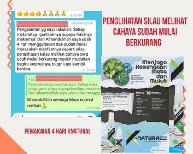 (BISA COD, FREE ONGKIR)BPOM tetes mata plus minus silinder X Natural Pro isi 2 btl free gelas rimban