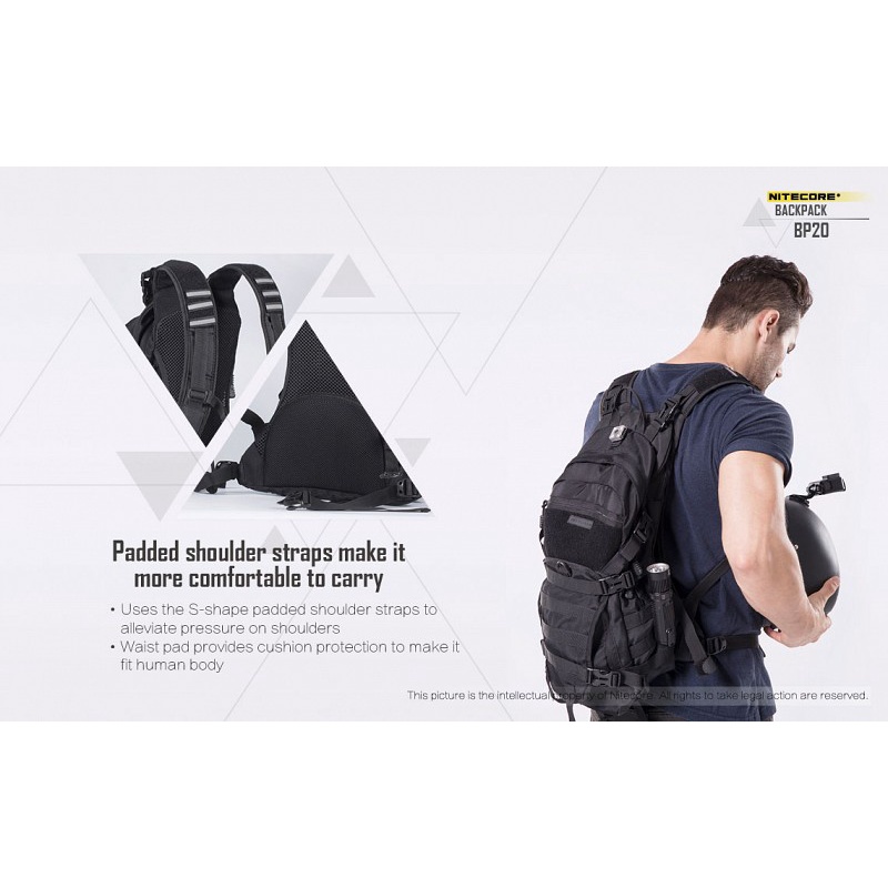 Nitecore BP20 Tas Ransel Laptop Tactical Outdoor - Black