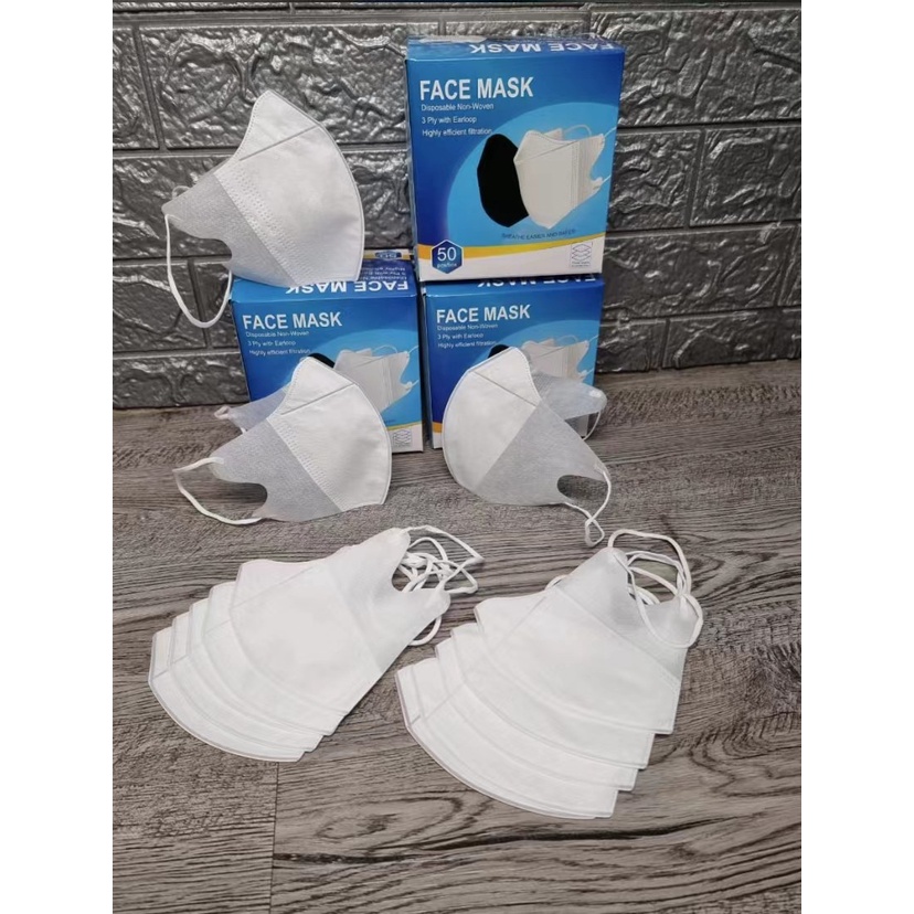 Masker duckbill warna warni 50 pcs 3 Ply Masker Duck bill Rainbow