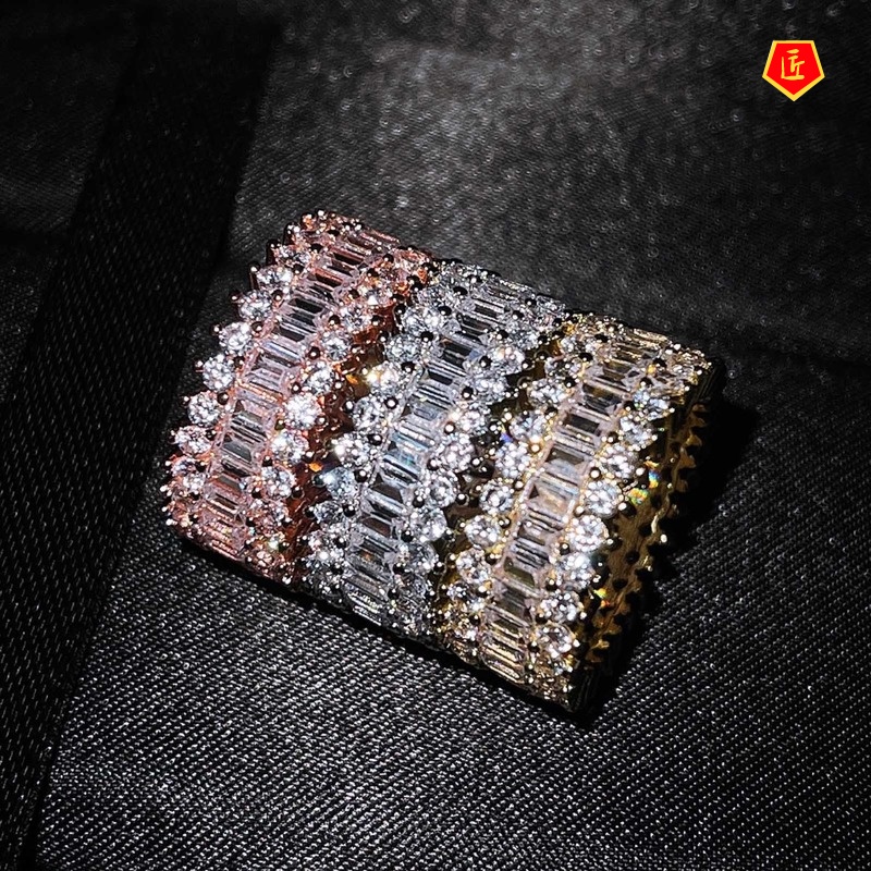 [Ready Stock]Inlaid Diamond Ring Creative Fashion