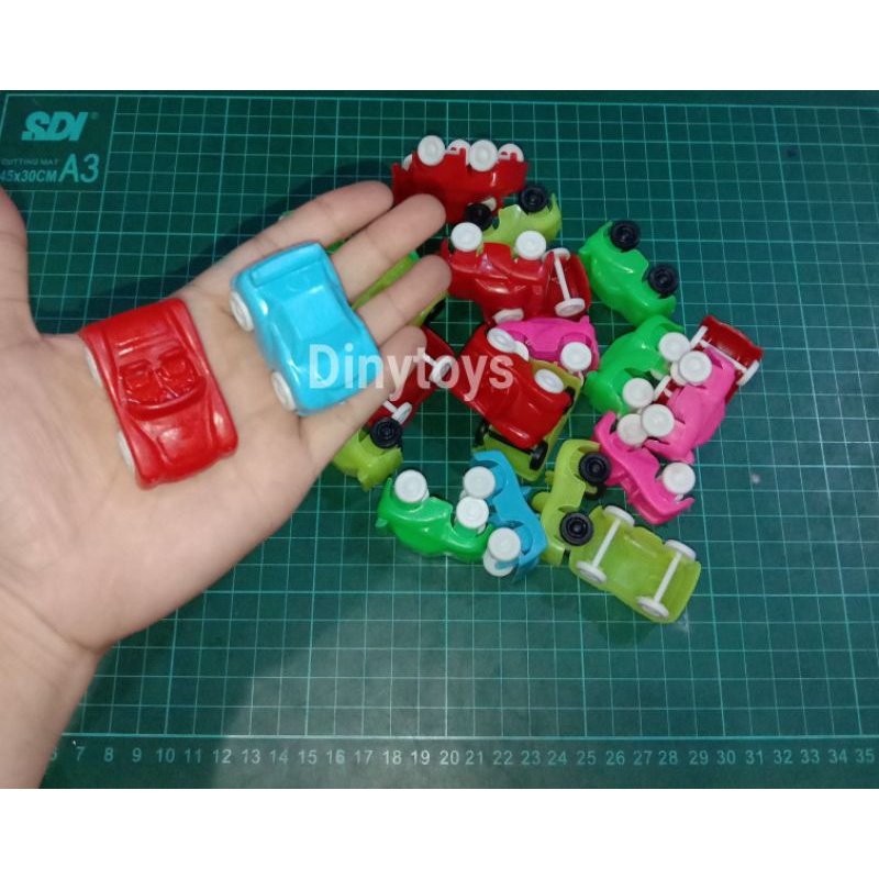 100 pcs mainan mobil jeep warna cerah mainan anak laki-laki mainan curah mainan grosir // dinytoys