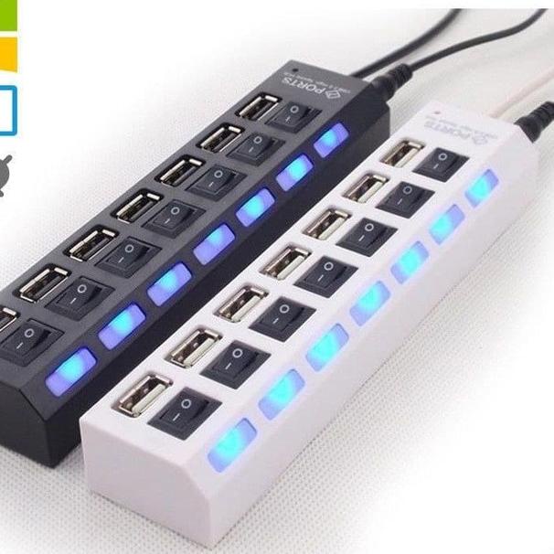 ♦ USB Hub 7 Port - Hiqh Speed / usb hub on off 7 port usb 2.0 for komputer usb cabang ☞