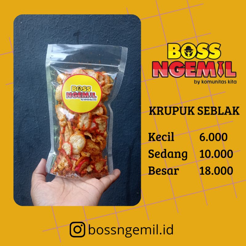 

krupuk seblak pedas camilan kekinian