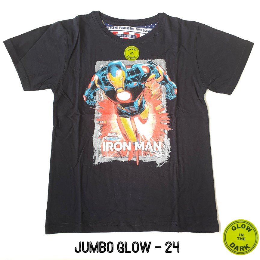 FURO Jumbo Glow In The Dark Kaos Anak Laki size 16 18 20