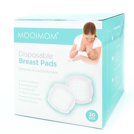 MOOIMOM Disposable Breast Pads Dry &amp; Comfortable - Penyerap ASI Sekali Pakai