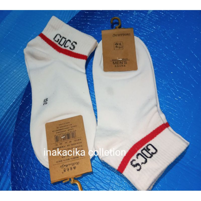 kaos kaki pria pendek  cotton   hitam putih navy abu