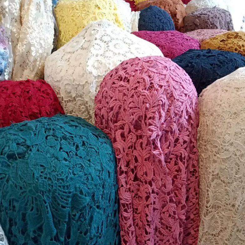 Harga Per 1/2M (0.5M) Kain/Brokat Okki (Prada)Gress Serian Warna Cantik