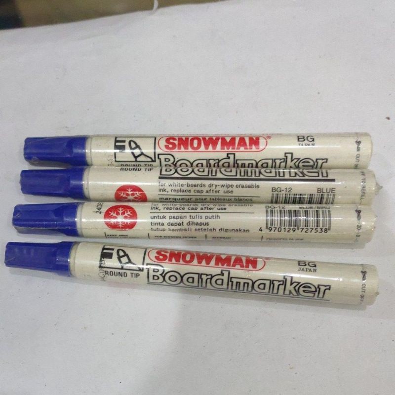 

Spidol Snowman BIRU Boardmarker Whiteboard White board BG 12 Spidol Papan Tulis