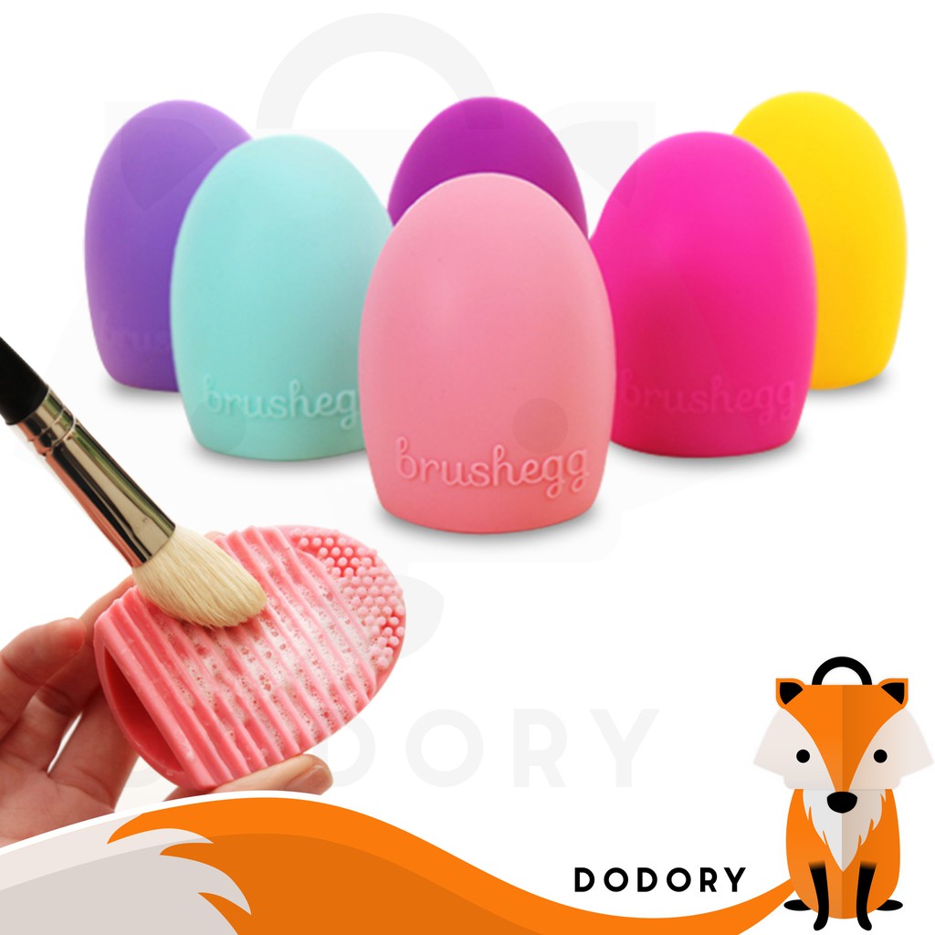 DODORY HL0184 Brush Egg Pad Alat Pembersih Kuas Makeup Brush Cleaner Bahan silikon