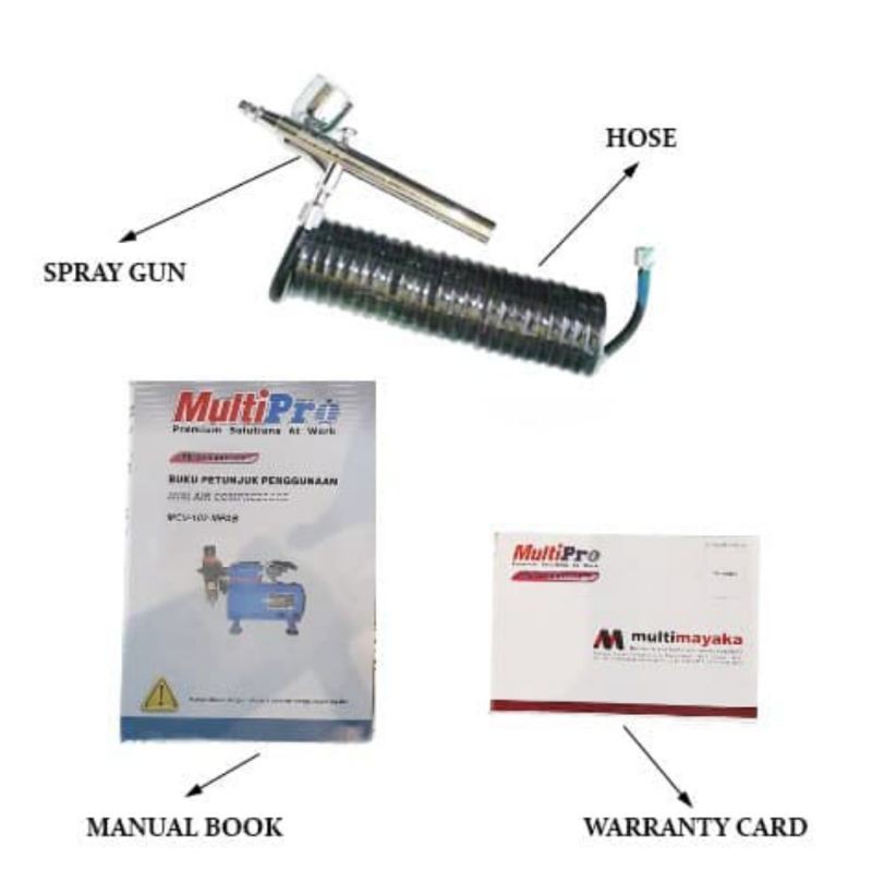 Mini Air Compressor Paint Brush Multipro MCV-102 MPAB Hobby Air Brush Compressor