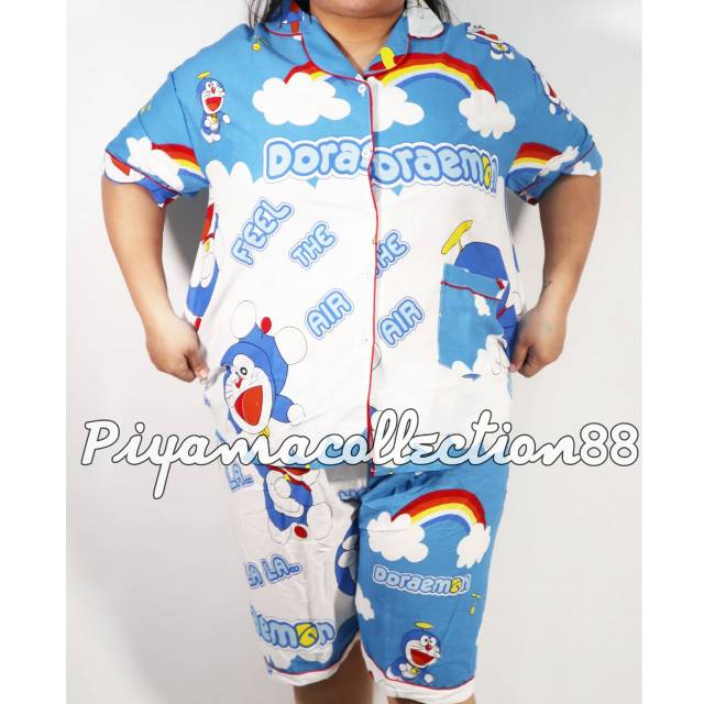 Piama couple baju tidur Hotpen 3/4 mom and kids setelan katun jepang CLoud awan / piyama pajamas