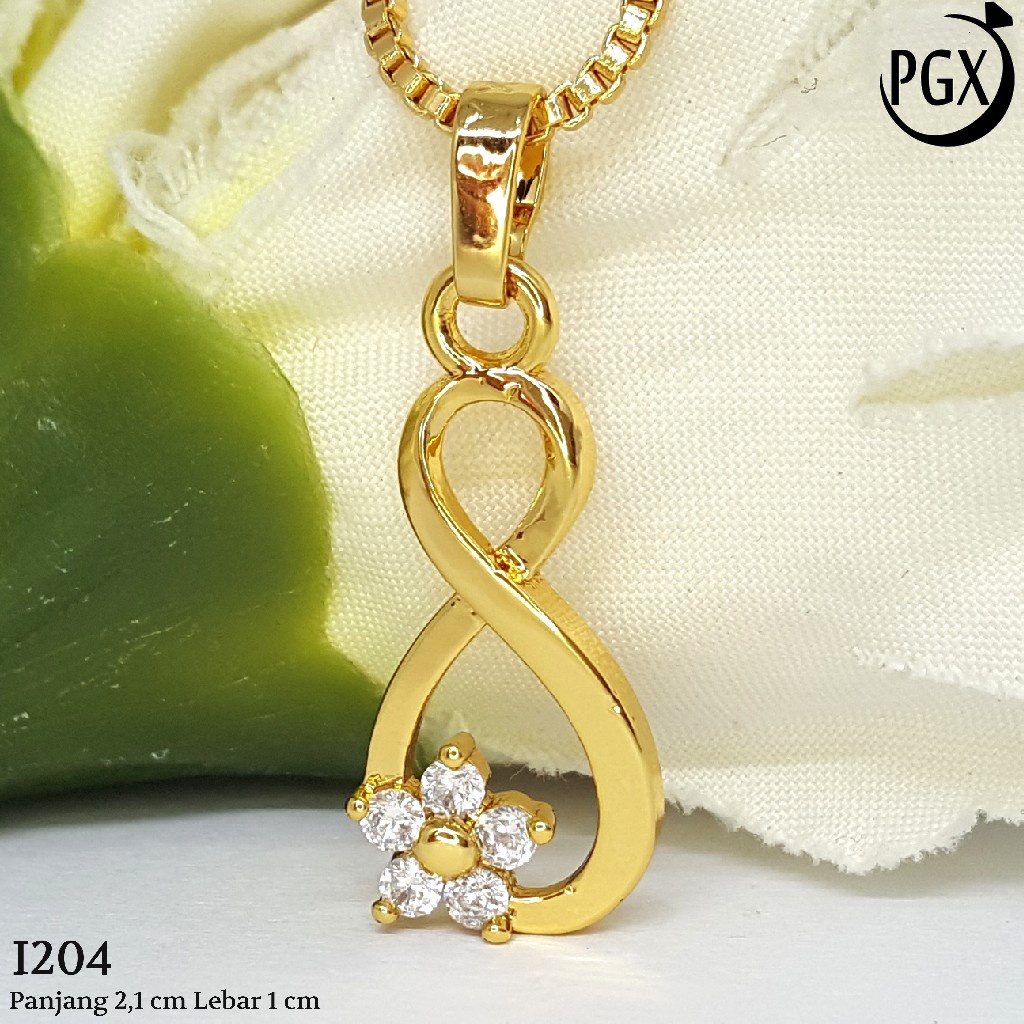 PGX Liontin Kalung Xuping Wanita Perhiasan Lapis Emas Aksesoris Fashion - I204