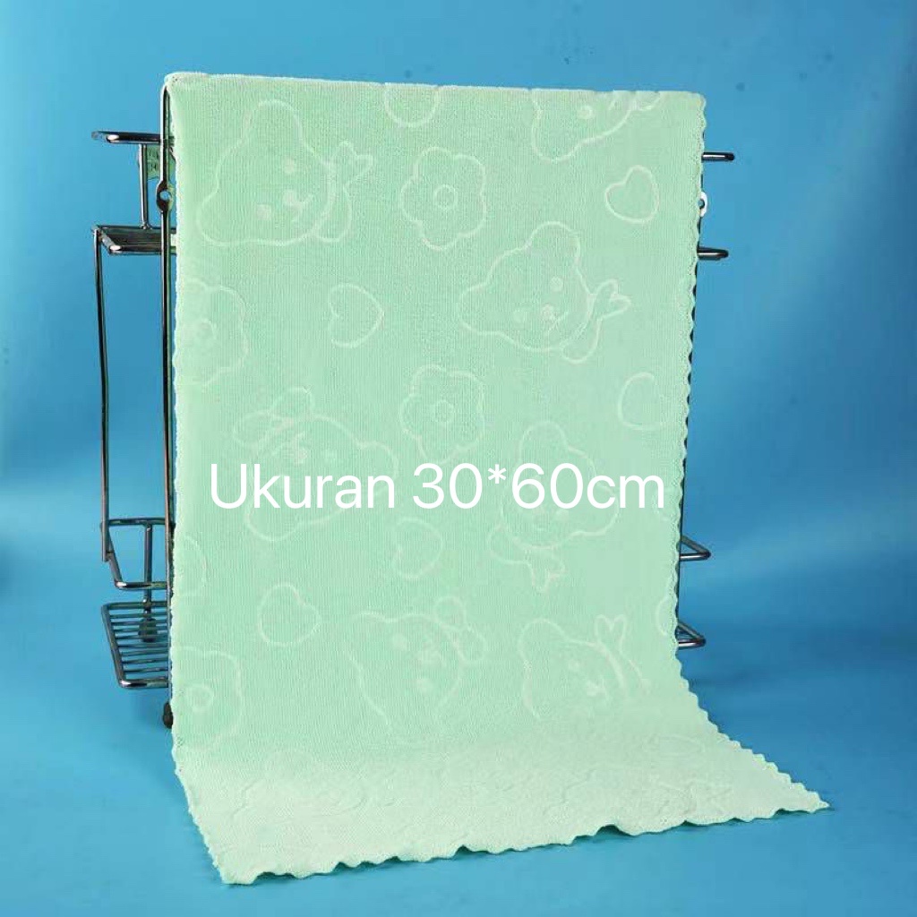 Handuk Mandi 35 x 75 cm Microfiber Bulu Premium Handuk Muka Super Nyerap Air