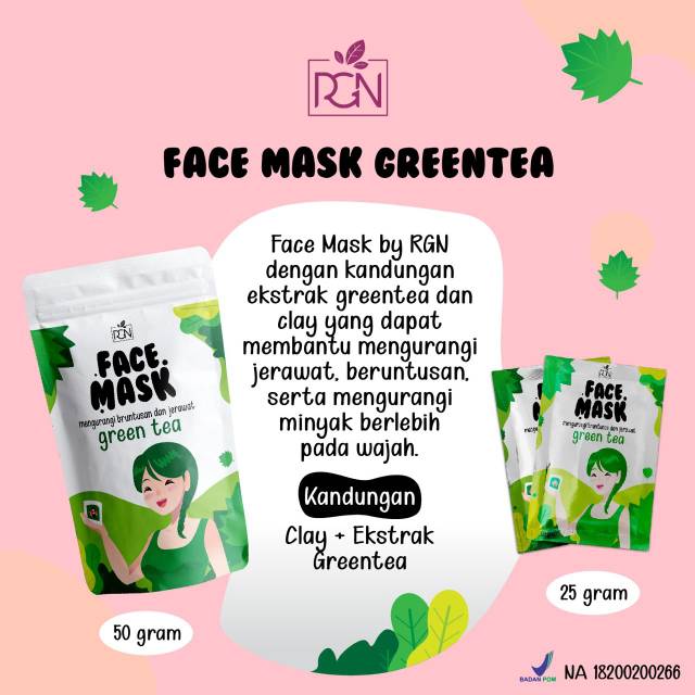 Download Face Mask Rgn 50gram All Variant Masker Regina Beautycare Shopee Indonesia PSD Mockup Templates