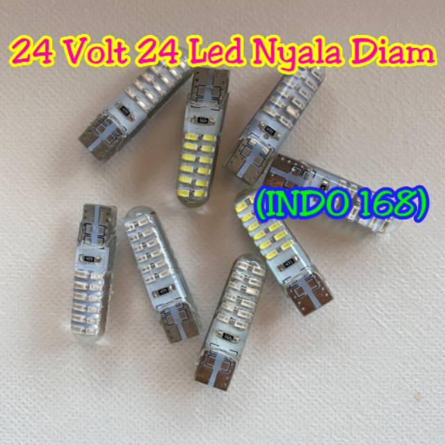 Lampu Senja T10 Truk Bis 24 Led NYALA DIAM 24 VOLT