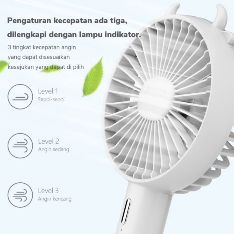 TERBARU!! Aoki Mini Fan Portable USB Charge + Tempat Pulpen/Pensil AF-805Y