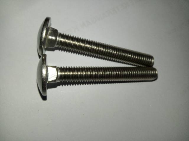 Baut bemper M8 x 60(6cm) stainless 304, cariaghe bolt, baut cb