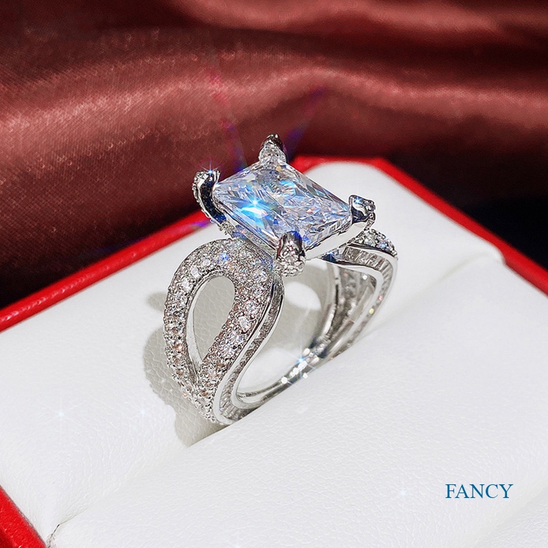 Cincin Kristal Cubic Zirconia Untuk Wanita