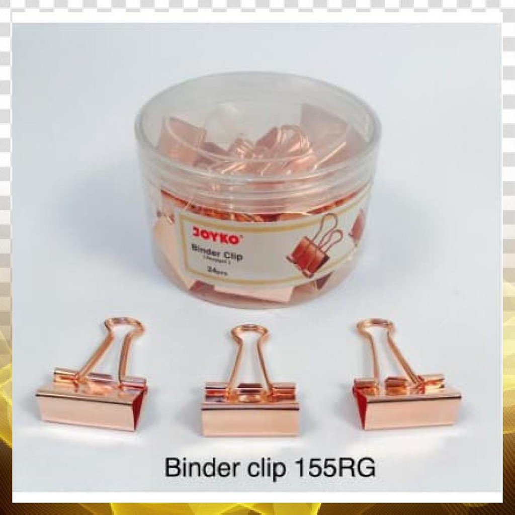 

Binder Clip Fancy Joyko 155Rg Warna Rose Gold Isi 24 Klip Serbaguna