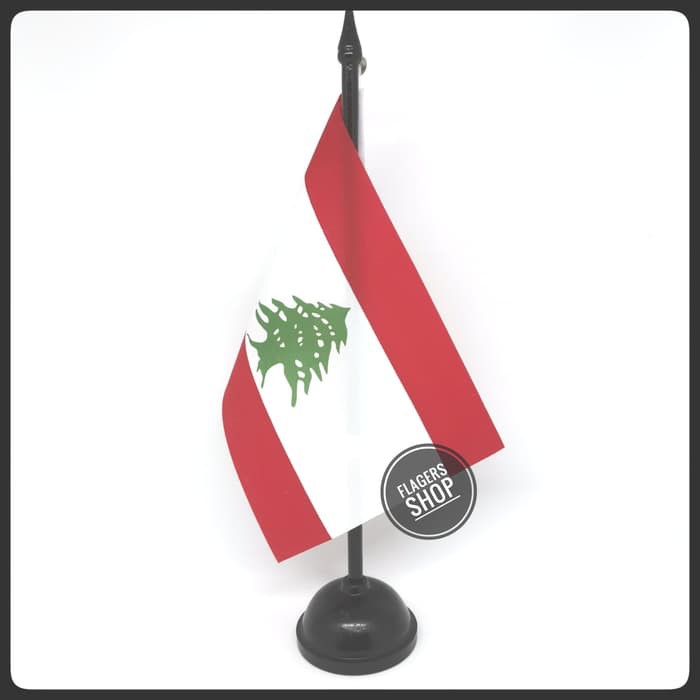 

Bendera Meja Lebanon + Tiang Kayu