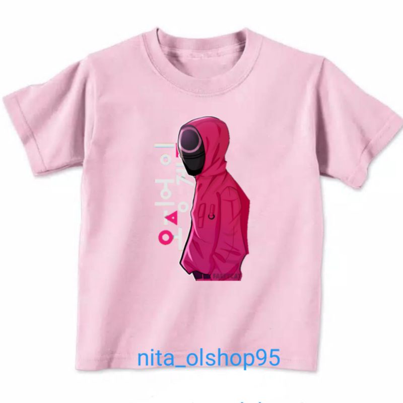 baju anak squid game kaos anak karakter squid game