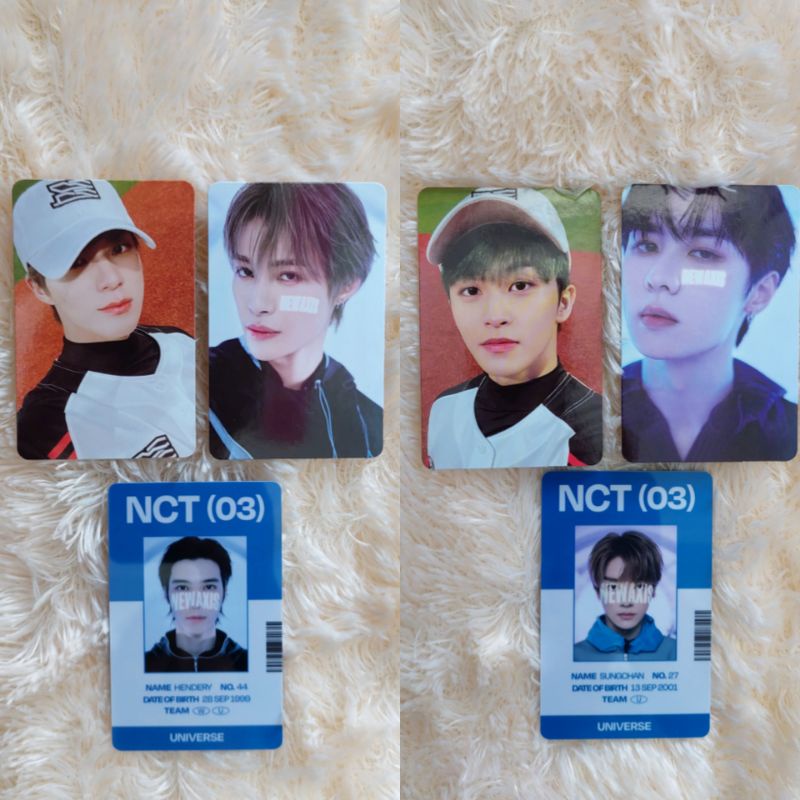 NCT UNIVERSE MARK JENO BASEBALL PHOTOCARD PC YANGYANG HENDERY KUN SUNGCHAN