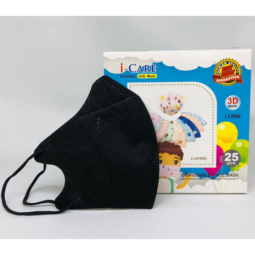 Masker Duckbill Anak 4ply Premium Quality Kemenkes 1 Box isi 25Pcs