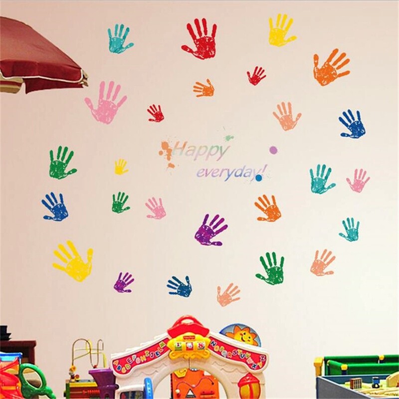 RELIZA WALL STICKER ANAK KIDS TANGAN BABY HAPPY EVERYDAY STIKER DINDING XL8211