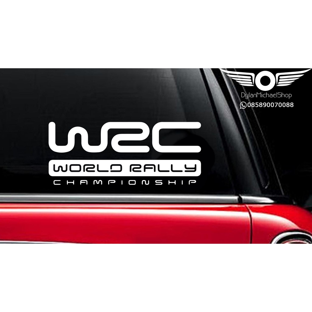Stiker Kaca Mobil Logo WRC World Rally Championship Car Window Sticker