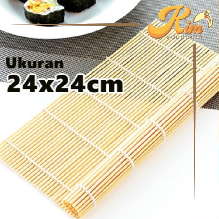 Tikar Bambu Sushi Penggulung Alas Gulung Sushi Rotan Sushi Roller Bento Nasi Nori