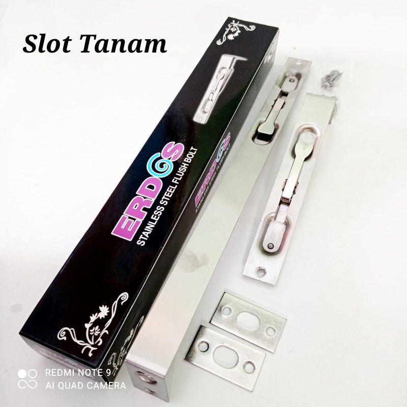 1 SET Slot pintu tanam 30cm Stainless/ Grendel tanam pintu