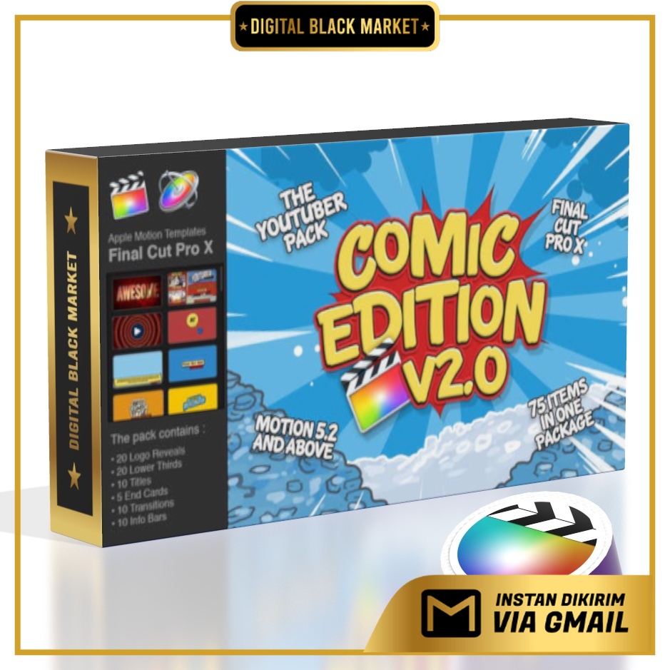 Fcpx &amp; Apple Motion The Youtuber Pack Comic Edition