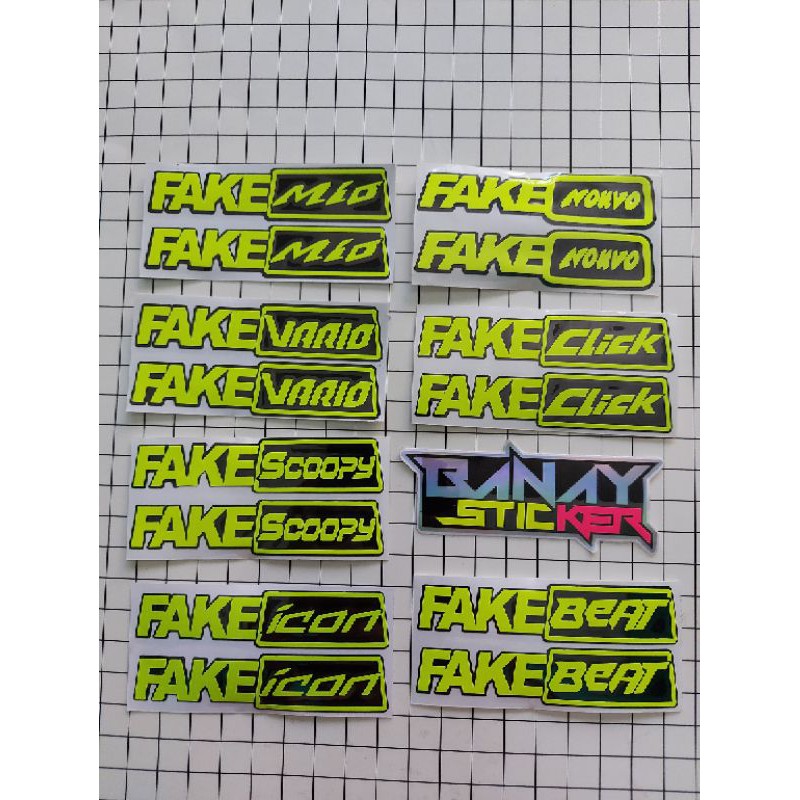 STICKER FAKE VARIO FAKE BEAT DLL ISI 2