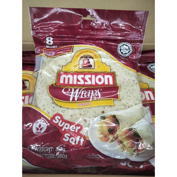 

roti pita rasa kentang mission wraps