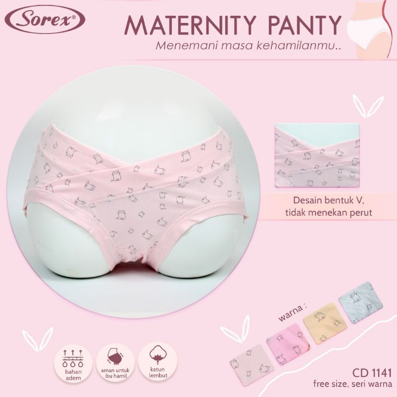 GD Sorex Cd wanita Hamil Mini Motif/Corak Kucing Lucu Maternity Panty 1141 Freesize