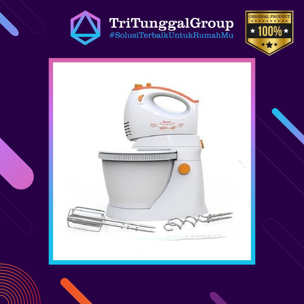 (BAYAR DI TEMPAT) Stand Mixer Maspion MT-1180/ MT1180 / MT 1180 Stand Mixer - Putih