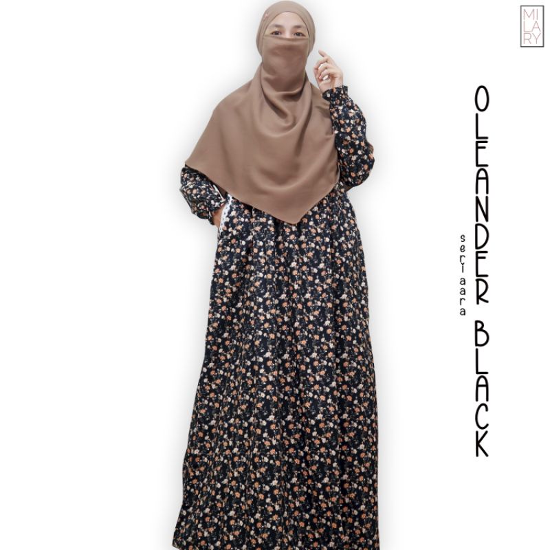 HOMEDRESS GAMIS DASTER BAJU MUSLIM DEWASA MILARY KATUN JEPANG HITAM BEIGE PEACH ABU PINK NAVY UNGU -