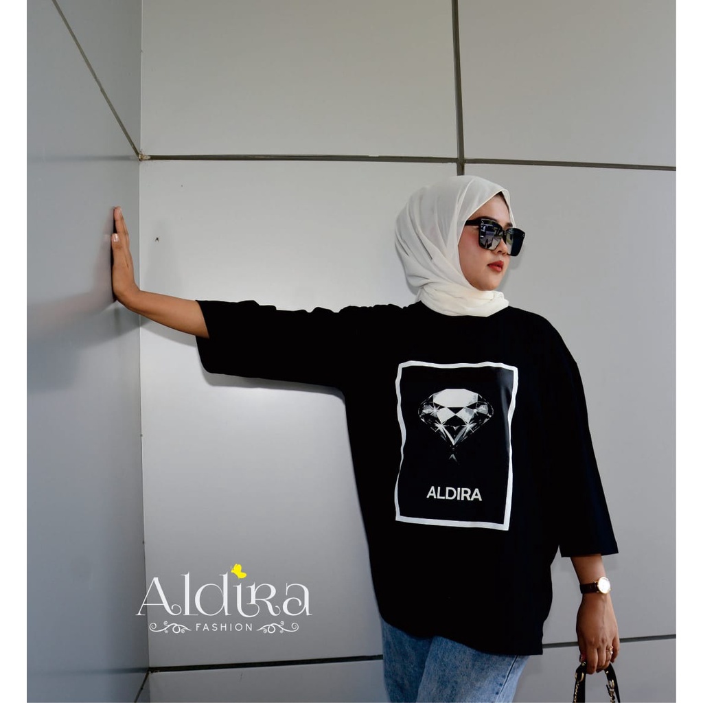 Aldira Kaos Oversize Wanita / Kaos Oversize Wanita Hijab / Style Kaos Oversize Wanita