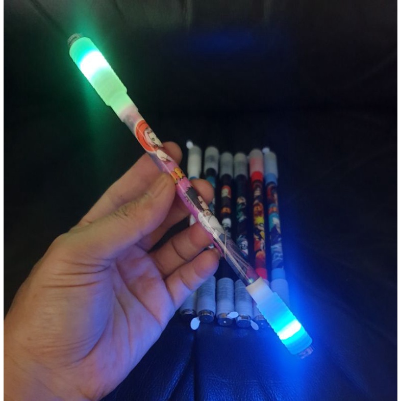 ANIME NARUTO LED SPINNING PEN / PEN ANTI STRESS / PEN BALANCE / PEN PUTAR