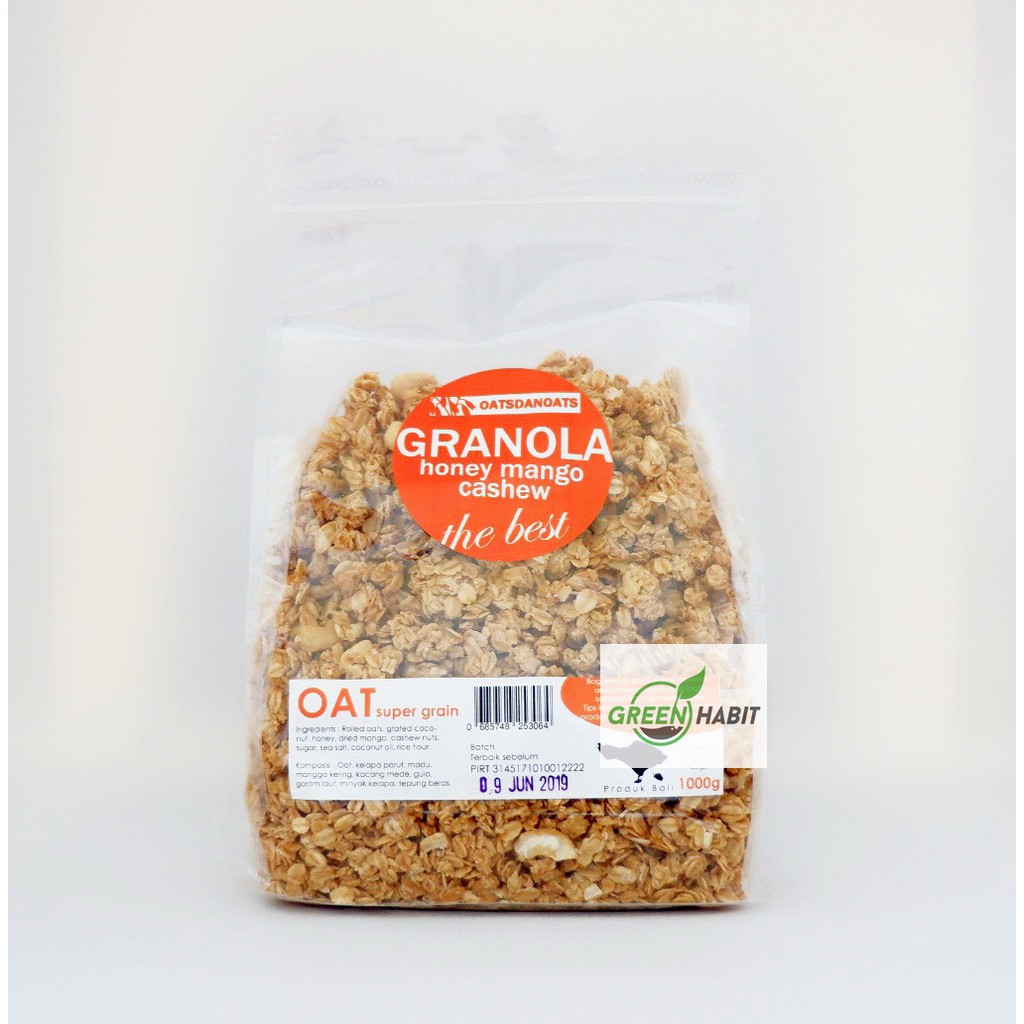 

GRANOLA HONEY MANGO CASHEW OAT SUPER GRAIN 1KG