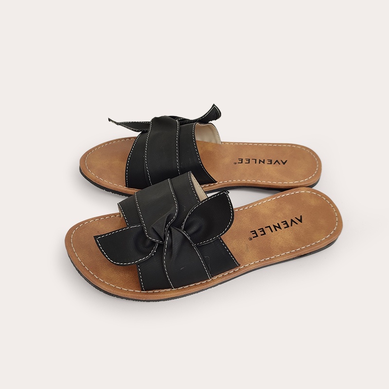 Sandal Wanita Pita Cantik Slop Sol Karet Flat Anti Licin